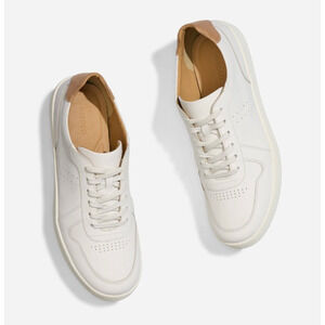 Nisolo Men's Beto Go-To Court Sneaker White Leather Size 11 NIB Comfy Throwback